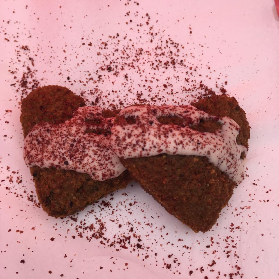 Falafel stall on Darlington pease pudding market 2019